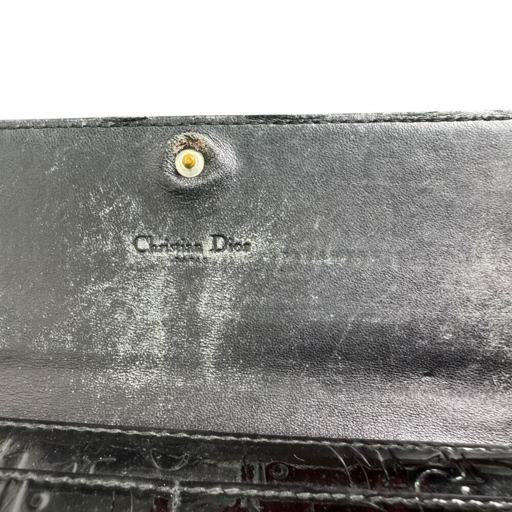 Dior Patent Leather‎ Continental Signature Long Wallet - Picture 6 of 12